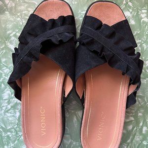 Vionic Azalea Leila Black Slide Sandals Size 11